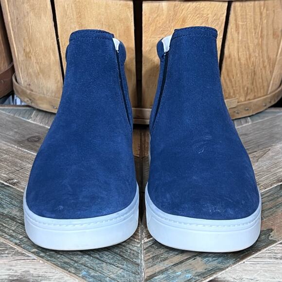 Prada High Top Blue Suede Pull On Chelsea Skate Sneakers Shoes Womens Size 6.5 - Picture 4 of 12